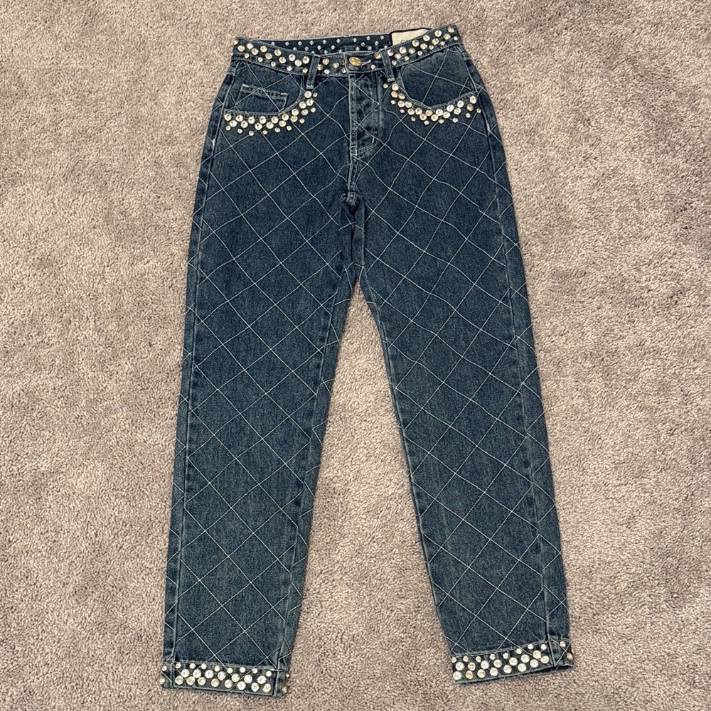 Women’s high Rise with Studs Jeans
